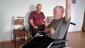В зале АФК прошло традиционное ежедневное занятие на тренажёрах